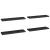 Rafturi de perete suspendate 4 buc., negru, 90x23,5x3,8 cm, MDF GartenMobel Dekor