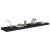 Raft de perete suspendat, negru, 120x23,5x3,8 cm, MDF GartenMobel Dekor