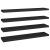 Rafturi de perete suspendate 4 buc. negru 120x23,5x3,8 cm MDF GartenMobel Dekor