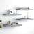Rafturi de perete suspendate, 4 buc., gri, 50x23x3,8 cm, MDF GartenMobel Dekor