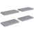 Rafturi de perete suspendate, 4 buc., gri, 50x23x3,8 cm, MDF GartenMobel Dekor