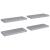 Rafturi de perete, 4 buc., gri, 60 x 23,5 x 3,8 cm, MDF GartenMobel Dekor