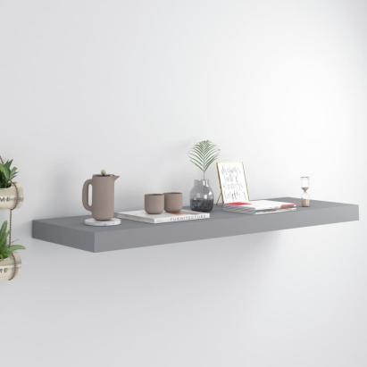Raft de perete suspendat, gri, 80x23,5x3,8 cm, MDF GartenMobel Dekor