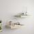Rafturi de perete suspendate, 2 buc., stejar, 40x23x3,8 cm, MDF GartenMobel Dekor