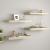 Rafturi de perete suspendate, 4 buc., stejar, 50x23x3,8 cm, MDF GartenMobel Dekor