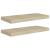 Rafturi de perete suspendate, 2 buc., stejar 60x23,5x3,8 cm MDF GartenMobel Dekor