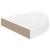 Rafturi colț perete, 2 buc., alb extralucios, 25x25x3,8 cm, MDF GartenMobel Dekor