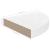 Rafturi colț perete, 4 buc., alb extralucios, 25x25x3,8 cm, MDF GartenMobel Dekor