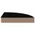 Rafturi colț perete, 2 buc., negru extralucios 25x25x3,8 cm MDF GartenMobel Dekor