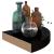 Rafturi colț perete, 2 buc., negru extralucios 25x25x3,8 cm MDF GartenMobel Dekor