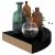 Rafturi de colț, 4 buc., negru extralucios, 25x25x3,8 cm, MDF GartenMobel Dekor