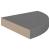 Raft colțar de perete, gri extralucios, 25x25x3,8 cm, MDF GartenMobel Dekor