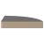 Raft colțar de perete, gri extralucios, 25x25x3,8 cm, MDF GartenMobel Dekor