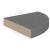 Raft colțar de perete, gri extralucios, 25x25x3,8 cm, MDF GartenMobel Dekor