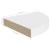 Raft colțar de perete, alb, 25 x 25 x 3,8 cm, MDF GartenMobel Dekor