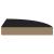 Raft de colț suspendat, negru, 25x25x3,8 cm, MDF GartenMobel Dekor