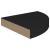 Raft de colț suspendat, negru, 25x25x3,8 cm, MDF GartenMobel Dekor