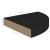 Raft de colț suspendat, negru, 25x25x3,8 cm, MDF GartenMobel Dekor