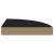 Rafturi colțar suspendate, 4 buc., negru, 25x25x3,8 cm, MDF GartenMobel Dekor