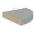 Rafturi colțar de perete, 4 buc., gri, 25 x 25 x 3,8 cm, MDF GartenMobel Dekor