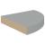 Rafturi colțar de perete, 4 buc., gri, 25 x 25 x 3,8 cm, MDF GartenMobel Dekor