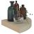 Raft colțar de perete, stejar, 25 x 25 x 3,8 cm, MDF GartenMobel Dekor