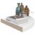 Rafturi de perete, 2 buc., alb extralucios, 35x35x3,8 cm, MDF GartenMobel Dekor