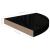 Rafturi colț perete, 2 buc., negru extralucios 35x35x3,8 cm MDF GartenMobel Dekor