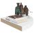 Raft colțar de perete, alb, 35 x 35 x 3,8 cm, MDF GartenMobel Dekor