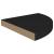 Raft colțar de perete, negru, 35 x 35 x 3,8 cm, MDF GartenMobel Dekor