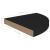 Raft colțar de perete, negru, 35 x 35 x 3,8 cm, MDF GartenMobel Dekor