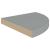 Raft colțar de perete, gri, 35 x 35 x 3,8 cm, MDF GartenMobel Dekor