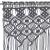 Perdea macrame, antracit, 140 x 240 cm, bumbac GartenMobel Dekor
