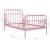 Cadru de pat extensibil, roz, metal, 80x130/200 cm GartenMobel Dekor