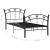 Cadru de pat, cu model de fotbal, negru, 90x200 cm, metal GartenMobel Dekor