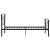 Cadru de pat, cu model de fotbal, negru, 90x200 cm, metal GartenMobel Dekor