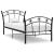 Cadru de pat, cu model de fotbal, negru, 90x200 cm, metal GartenMobel Dekor