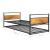 Cadru pat extensibil, negru, 90x200 cm, metal GartenMobel Dekor