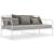Cadru pat canapea, alb, 90 x 200 cm, metal GartenMobel Dekor