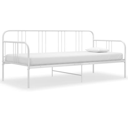 Cadru pat canapea, alb, 90 x 200 cm, metal GartenMobel Dekor