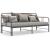 Cadru pat canapea extensibilă, gri, 90 x 200 cm, metal GartenMobel Dekor