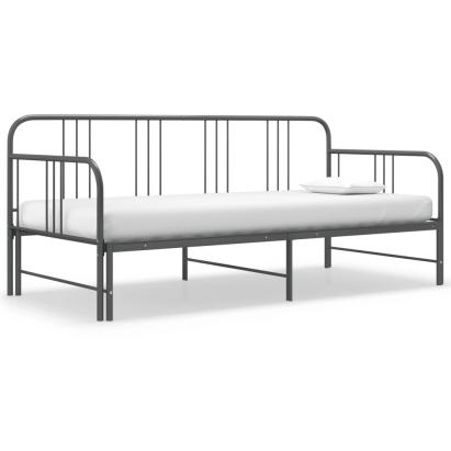Cadru pat canapea extensibilă, gri, 90 x 200 cm, metal GartenMobel Dekor