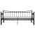 Cadru pat canapea extensibilă, negru, 90x200 cm, metal GartenMobel Dekor
