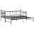 Cadru pat canapea extensibilă, negru, 90x200 cm, metal GartenMobel Dekor