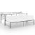 Cadru pat canapea extensibilă, negru, 90x200 cm, metal GartenMobel Dekor