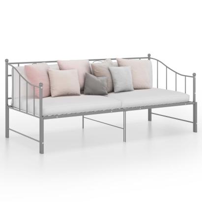 Cadru pat canapea extensibilă, gri, 90x200 cm, metal GartenMobel Dekor