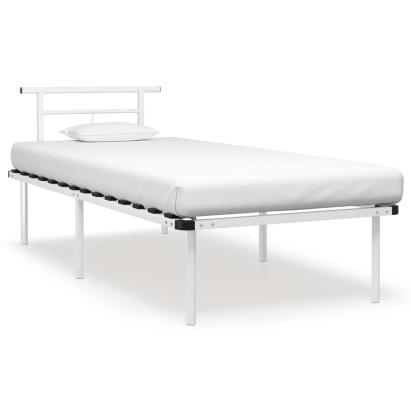Cadru de pat, alb, 90 x 200 cm, metal GartenMobel Dekor