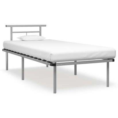Cadru de pat, gri, 90 x 200 cm, metal GartenMobel Dekor