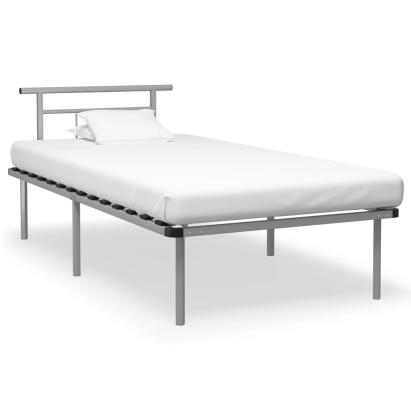Cadru de pat, gri, 100 x 200 cm, metal GartenMobel Dekor