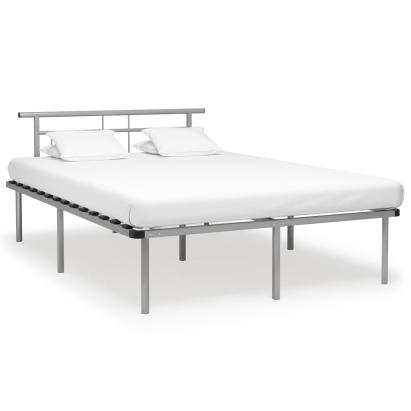 Cadru de pat, gri, 140 x 200 cm, metal GartenMobel Dekor